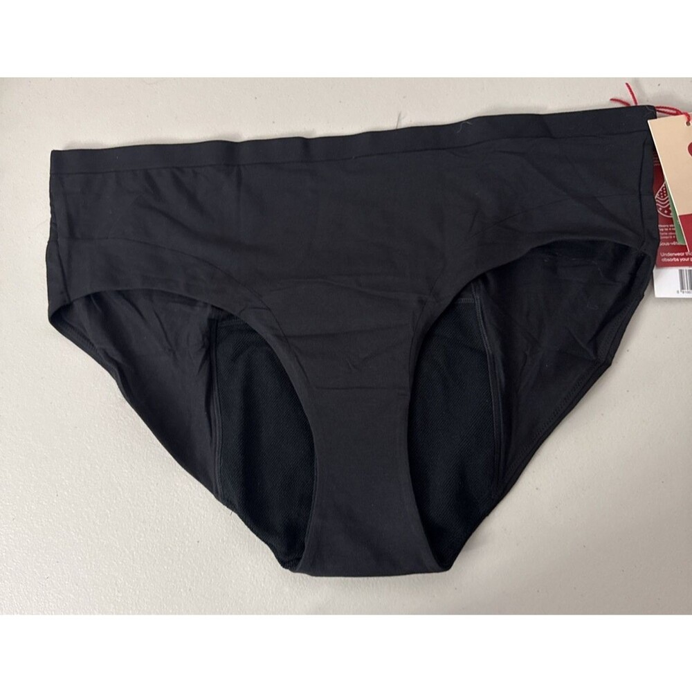 Thinx Brief Period Underwear Black Women's Size 3X NWT Monthly Flow Aunt Flo